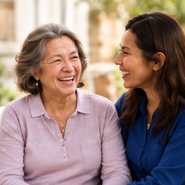 Support worker listening carefully to a participant